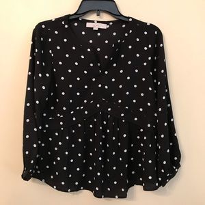 Ann Taylor LOFT Black White Blouse